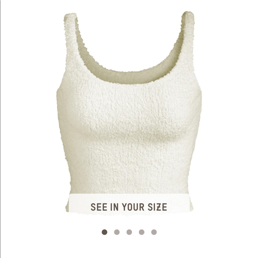 Skims cozy tank in bone size SM